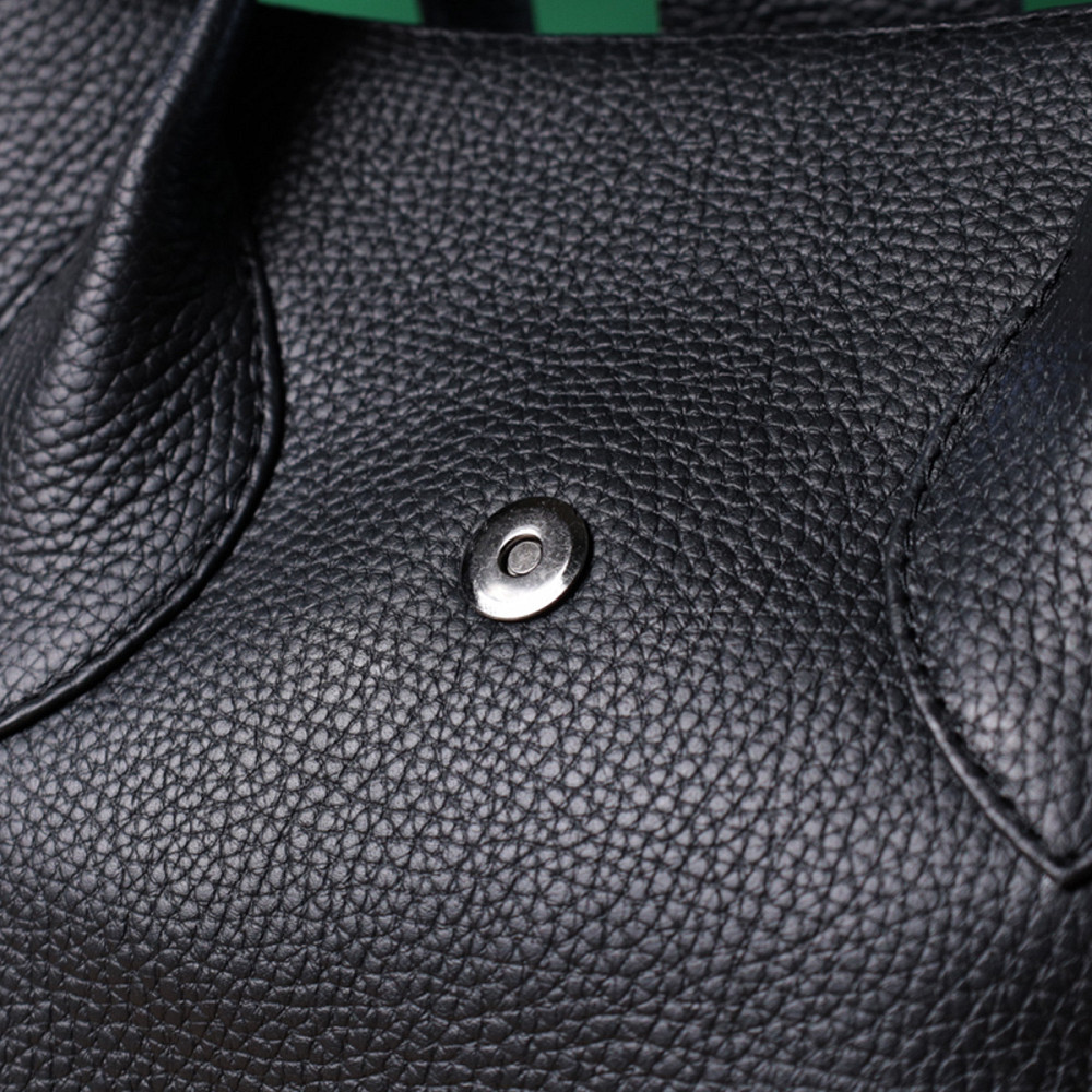 Чудова сумка жіноча з двома ручками з натуральної шкіри Чорна (SHVIGEL) Київ - фото 3