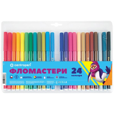 Фломастеры Centropen 7550/24 COLOUR WORLD, 24 colors (7550/24 ТП) Винница - изображение 1