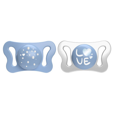 Пустышка Chicco Physioforma Micro силиконовая от 0 до 2 месяцев Для мальчиков 2 шт (75126.21) Винница - изображение 1
