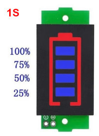 DC-індикатор заряду Li-ion 1S 3.7V синій Полтава - фото 1