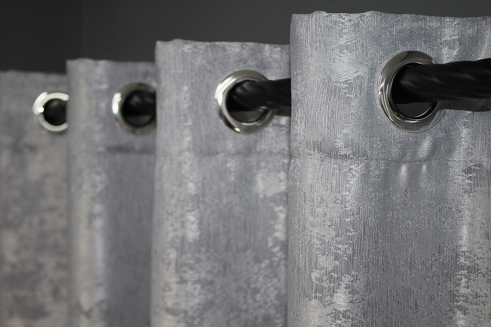 Комплект штор на люверсах VR-Textil Жакард Sultan XO № 1124ш 150х250 см 2 шт Світло-сірий (37-0022) Київ - фото 8