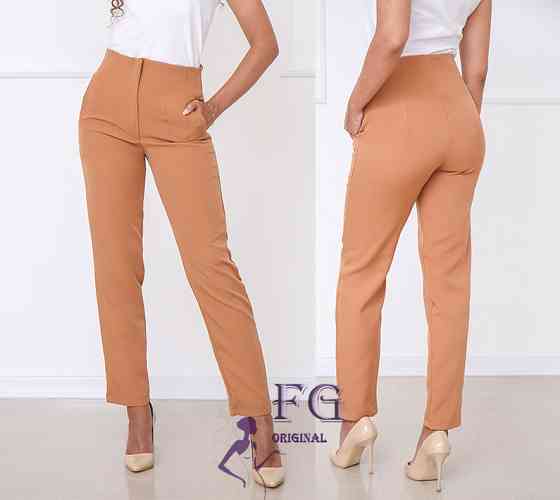 Жіночі прямі штани з кишенями "Jenifer" оптом | Розпродаж моделі Кемел, 42 Київ