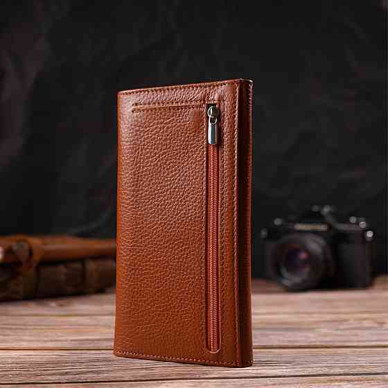 Жіночий зручний гаманець з натуральної шкіри CANPELLINI 21829 Коричневий Київ