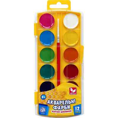 Акварельные краски Школярик Медовые 12 цветов (302023003-UA) Винница