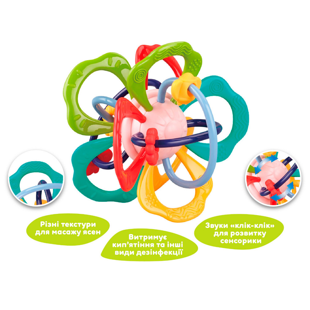Розвивальна іграшка-прорізувач Kiddi Smart - Барвиста квітка Дніпро - фото 2