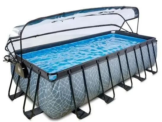 Басейн EXIT з куполом 540х250х122см (пісочний фільтр) у кольорі Stone Київ