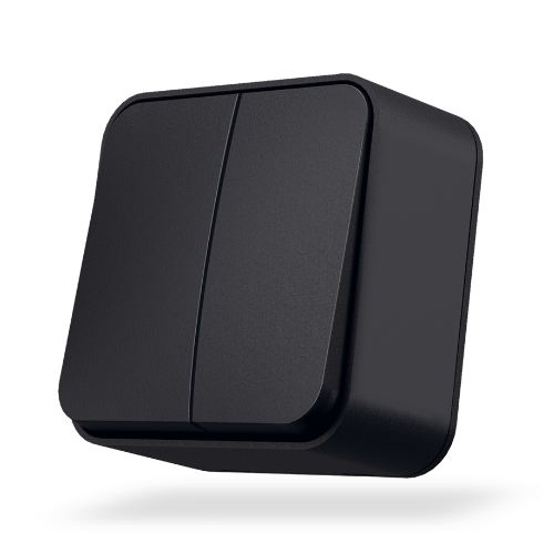 BINERA чорний графіт Вимикач зовнішній 2кл IP20 Videx Житомир - изображение 2