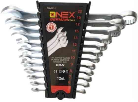 Набор рожково-накидных ключей OX-3231, 12 шт 6-22 мм, прочная сталь, пластиковый держатель для хранения Одесса