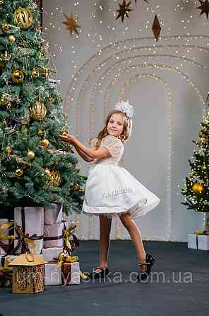 Платье Белое нарядное с блестками для девочки Кривой Рог