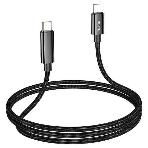 Кабель HOCO U125 Benefit 100W charging data cable with display Type-C to Type-C Black Одеса