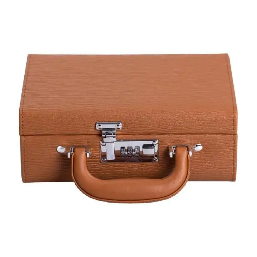 Скринька для прикрас з еко шкіри 2 яруси з кодовим замком органайзер для ювелірних виробів HP-5-24R Коломия - фото 4