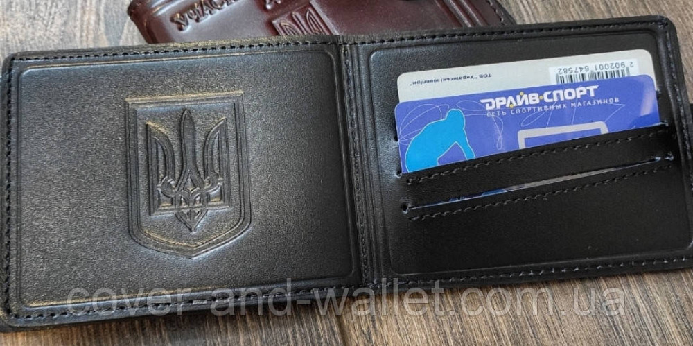 Шкіряна обкладинка портмоне на посвідчення "ДСНС" Київ - фото 7