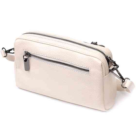 Сумка-клатч для жінок із м'якої натуральної шкіри Vintage 22376 Біла Київ