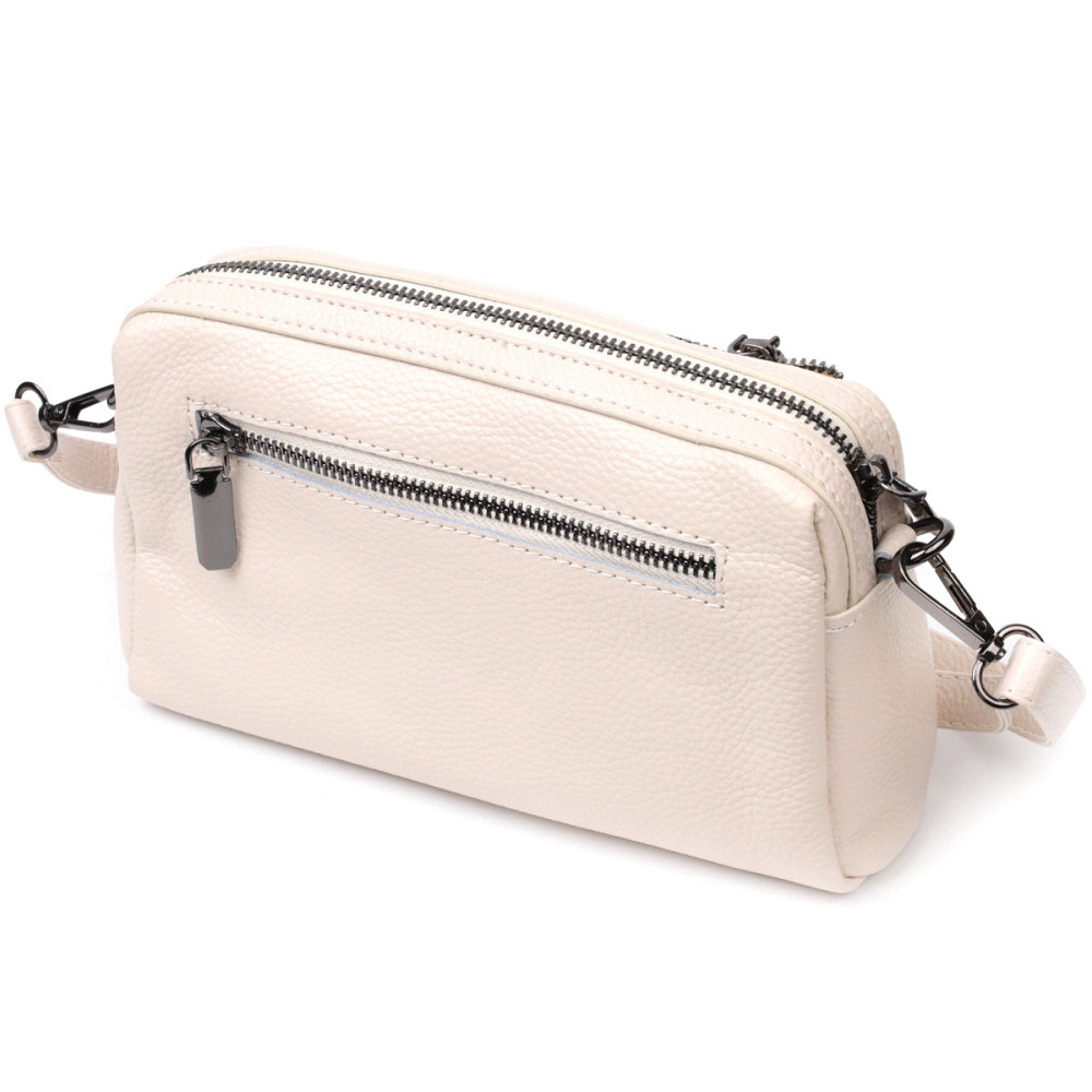 Сумка-клатч для жінок із м'якої натуральної шкіри Vintage 22376 Біла Київ - фото 2