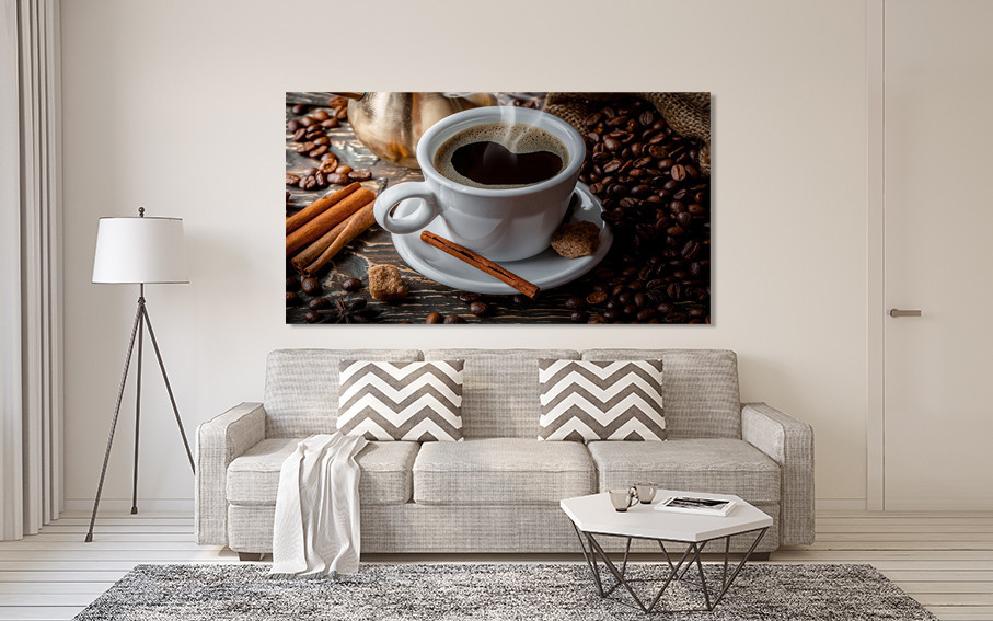 Картина полотно у вітальню / спальню  Аромат кави   MLP_353 ( 60х30см ) 80х160см Київ - фото 2
