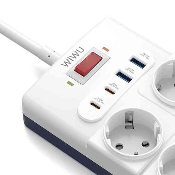 Сетевой удлинитель WIWU 14 in 1 20W GaN Power Strip 2C+2A+10AC Wi-S008 EU (2 m) White Одесса