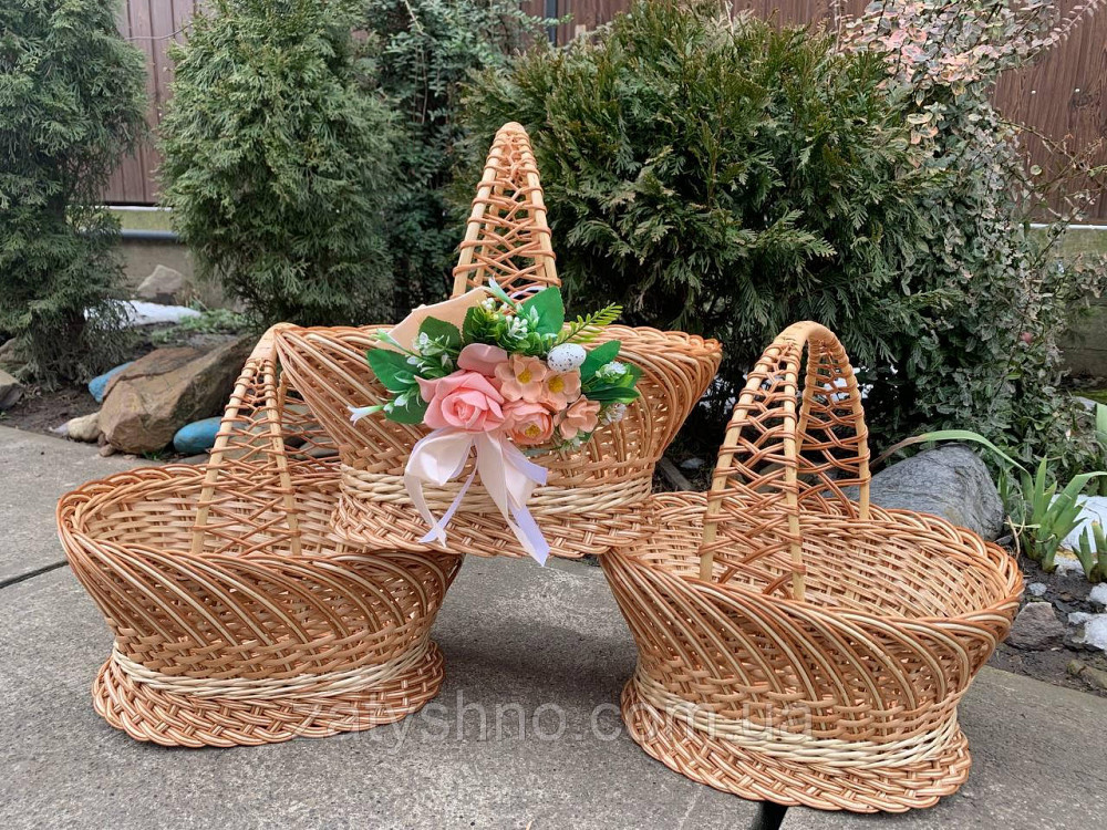 Плетений кошик з лози великий, місткий Київ - фото 1