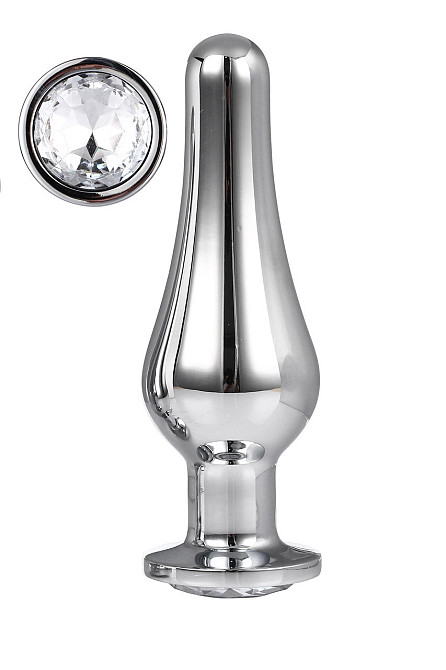 Анальна пробка конічної форми Dream Toys GLEAMING LOVE SILVER PLEASURE PLUG L Sex Aura Київ - фото 1