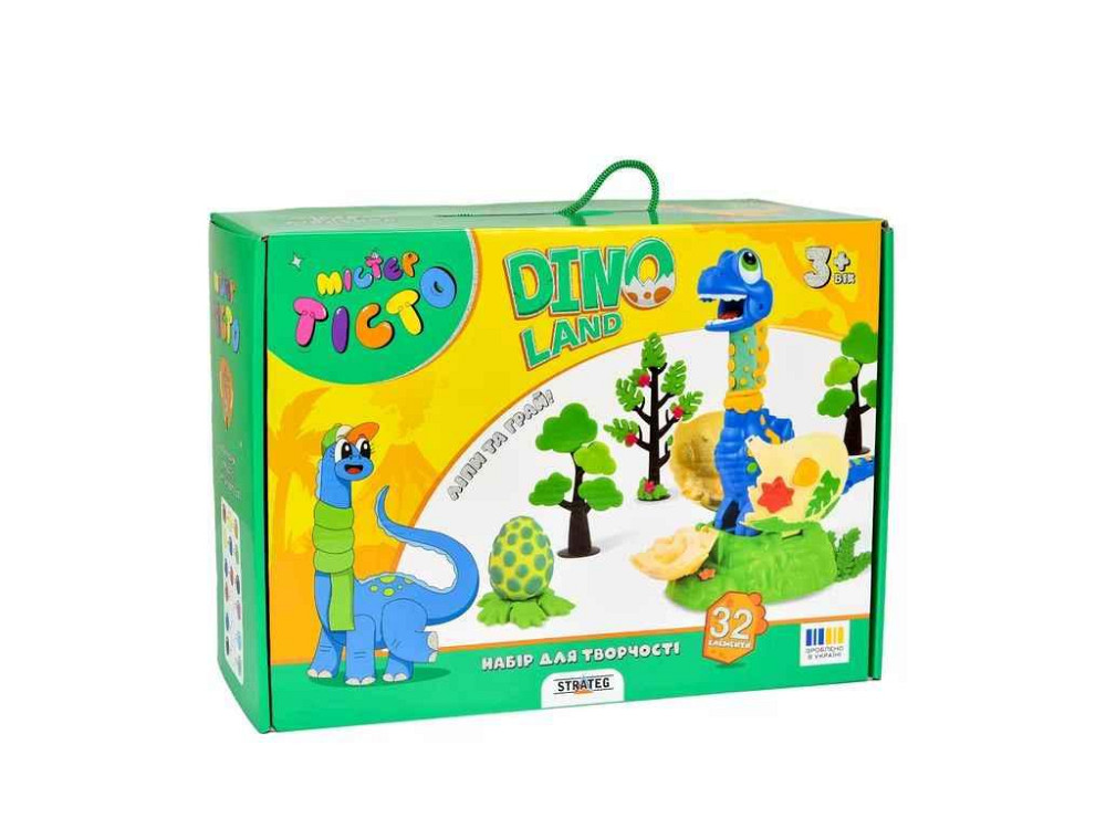 Набір для творчості Містер тісто Dino Land (укр) 41035 ТМ STRATEG Solmir Київ - фото 1