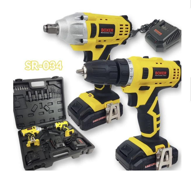 Набір Boxer SR-034: акумуляторна дриль та ударний гайковерт 24.4В, 2 АКБ, кейс, 17 аксесуарів Одеса - фото 8