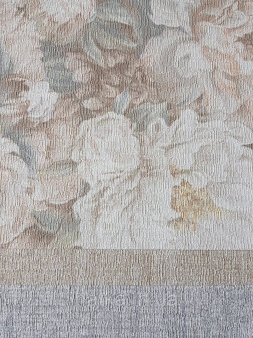 Обои виниловые на флизелине Rasch Riva 1.06х10 цветы пионы бежевые белые голубые 972405 Киев - изображение 2