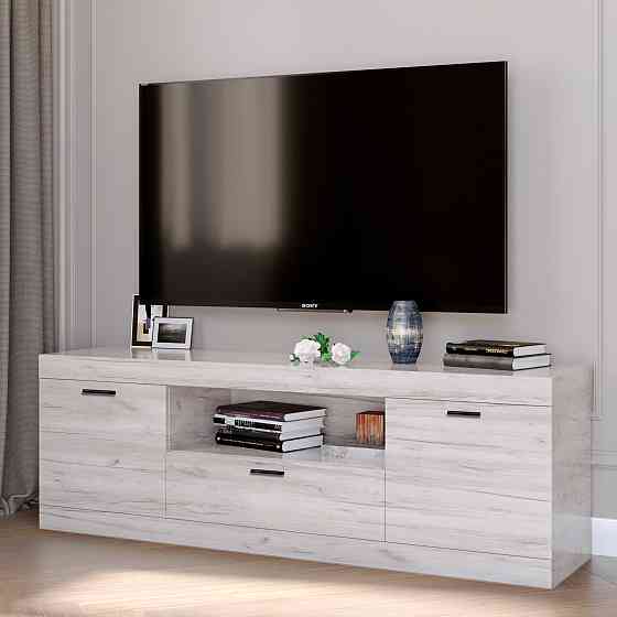 Тумба Эверест ТВ 1500 Соната 150х38х50 дуб крафт белый (DTM-2715) Днепр