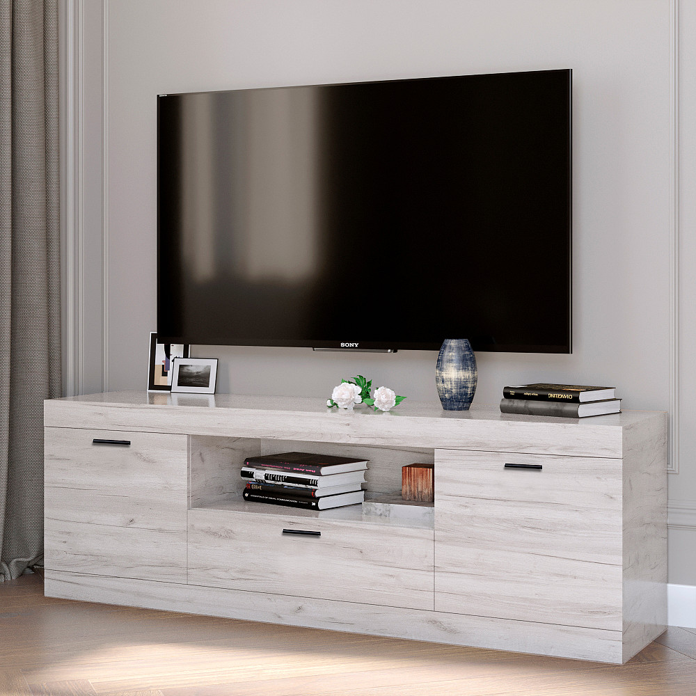 Тумба Еверест ТВ 1500 Соната 150х38х50 дуб крафт білий (DTM-2715) Дніпро - фото 2