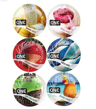 Набор оральных презервативов One Flavor Waves Fresh Mint со вкусом освежающей мяты (цена за 5 шт.) Sex Aura Киев