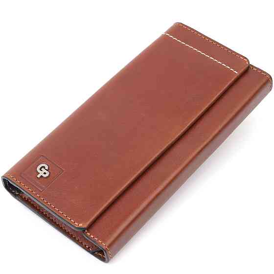 Барсетка із гладкої шкіри Коричневий (GRANDE PELLE) Київ