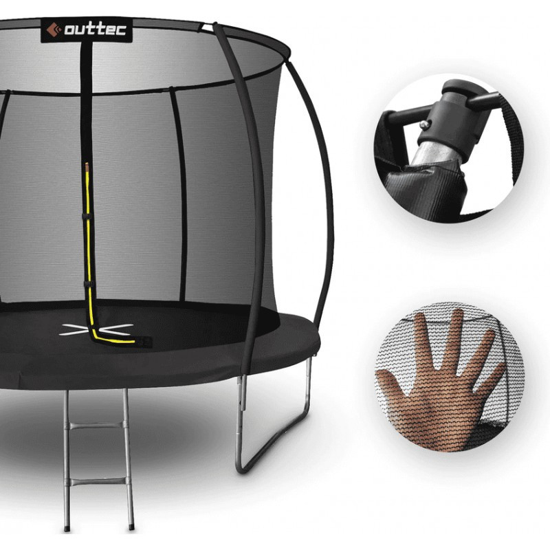 Батут OUTTEC Pumpkin з внутрішньою сіткою 12 футів 366 см чорний Київ - фото 3