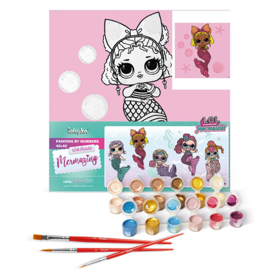 Картина за номерами "L.O.L. Surprise! Mermaids Queen Bee" KHO6265, 40х40 см Вінниця