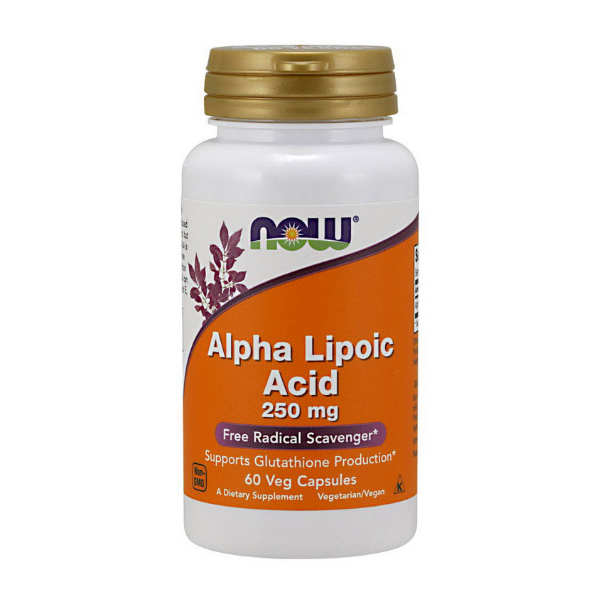 Альфа-ліпоєва кислота NOW Alpha Lipoic Acid 250 mg 60 caps Луцьк - фото 1