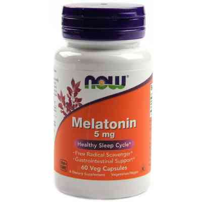 Амінокислота Now Foods Мелатонін, Melatonin, 5 Мг, 60 капсул (NF3555) Вінниця
