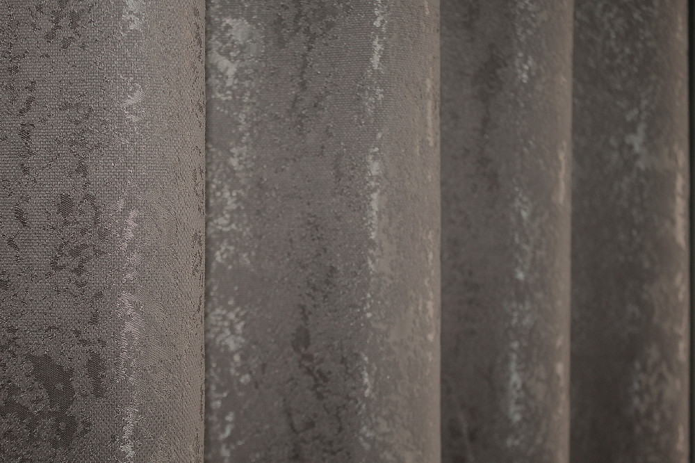 Комплект штор на люверсах VR-Textil Льон мармур Pavliani № 1373ш 150х250 см 2 шт Коричнево-сірий (37-0046) Київ - фото 7