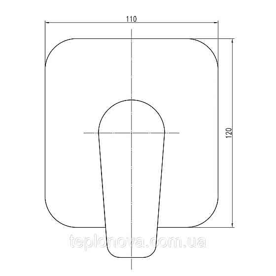 Смеситель для душа встроенный TOPAZ CAPRI TCA-15705-H43 на один выход, без душевого комплекта D35 Черновцы