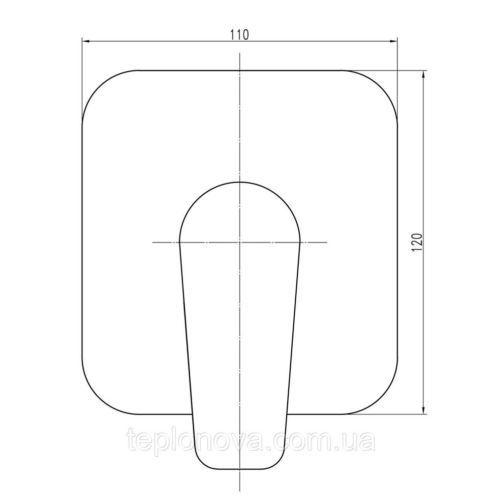 Змішувач для душу вбудований TOPAZ CAPRI TCA-15705-H43 на один вихід, без душового комплекту D35 Чернівці - фото 5