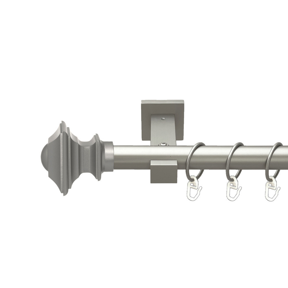 Карниз Orvit Борджеза металевий однорядний техно гладка труба кільце металеве Сатин 25 мм 200 см (00-00026230) Львов - изображение 1
