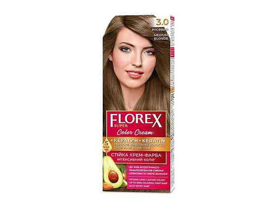 Крем-краска Русый д/волос КЕРАТИН 3.0 ТМ Florex Solmir Киев