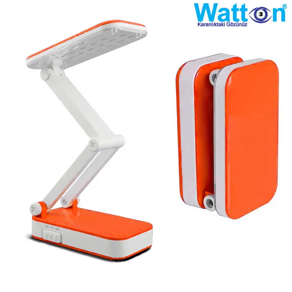 Акумуляторна настільна лампа Watton WT-006 світлодіодний світильник трансформер працює 10 годин Помаранчевий Кам'янець-Подільський - фото 4