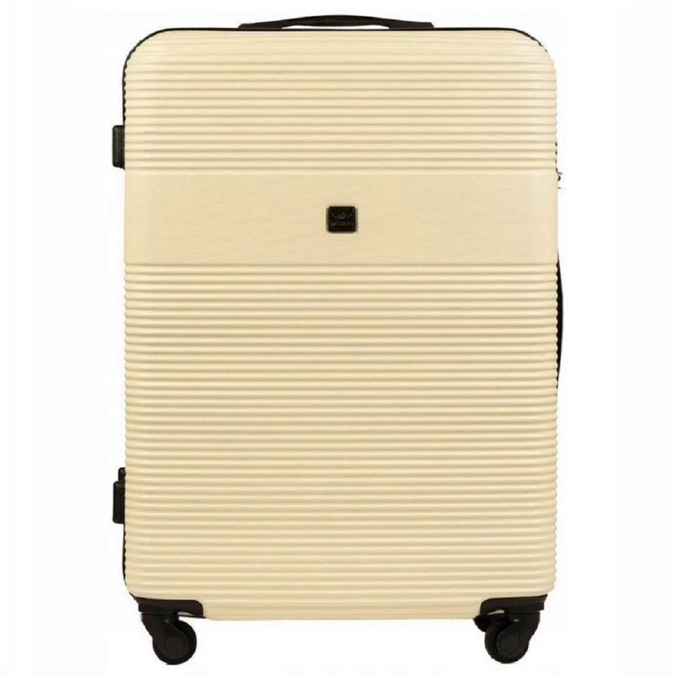 Валіза пластикова WINGS 5398 середня 65 см молочно-біла Київ - фото 2