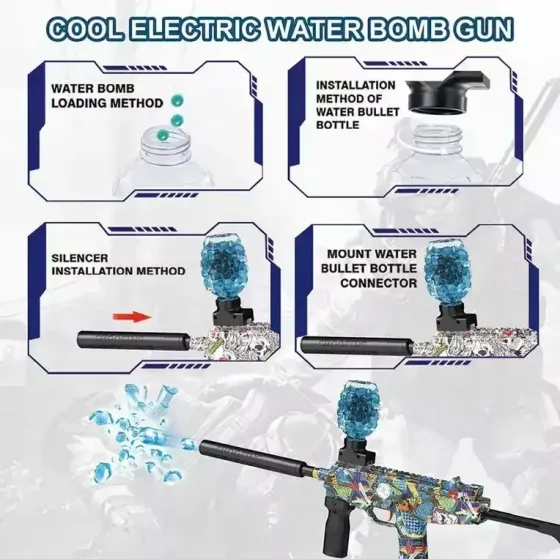 Игрушечные бластеры с шариками 25 м Оружие на гелевых пульках OldBro Пистолет-бластер для детей Коломыя