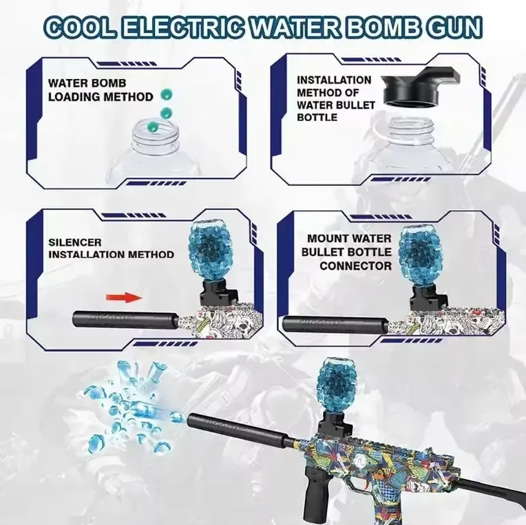 Игрушечные бластеры с шариками 25 м Оружие на гелевых пульках OldBro Пистолет-бластер для детей Коломыя - изображение 3