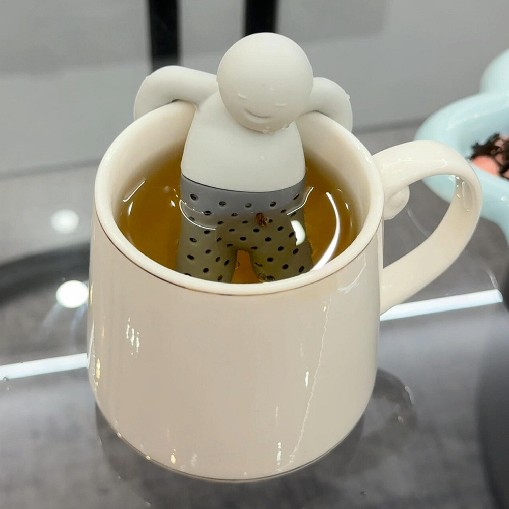 Ситечко для чая Человечек 85 на 65 мм серый Киев - изображение 8