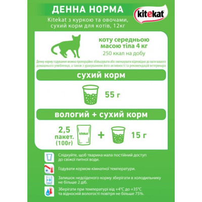 Сухий корм для кішок Kitekat Курка з овочами 12 кг (5900951013072) Вінниця - фото 5