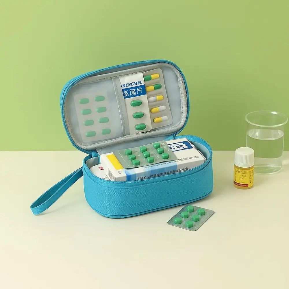 Комплект сумок для медикаментів дорожні органайзери для подорожей, аптечки для ліків, блакитна Кам'янець-Подільський - фото 7
