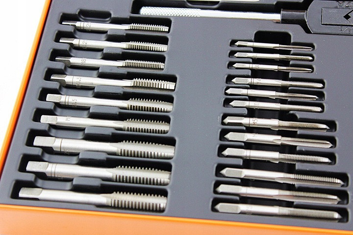 Набір мітчиків і плашок дрібні кроки 60 шт М3-М12 Richmann C9184 Коломыя - изображение 3