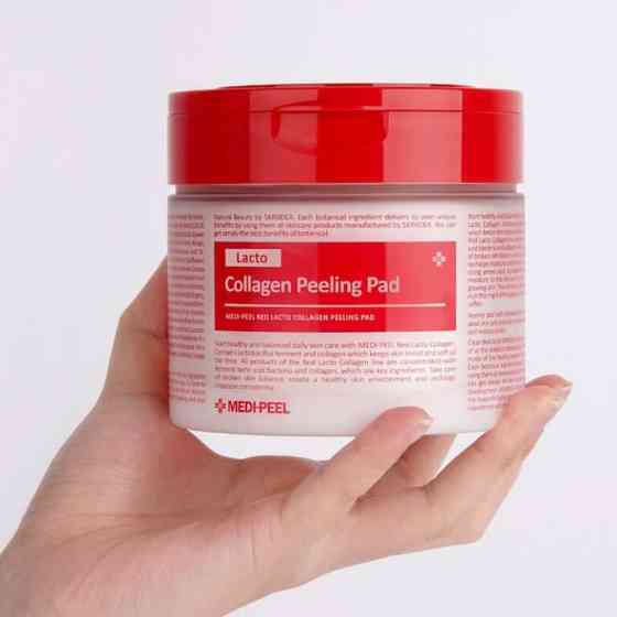 Пилинг-педы с лактобактериями Red Lacto Collagen Peeling Pad Medi-Peel 70 шт Киев