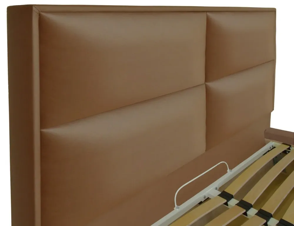 Кровать Двуспальная Sheffield VIP 180 х 190 см Fly 2213 A1 С дополнительной металлической цельносварной рамой Светло-коричневый Киев - изображение 3