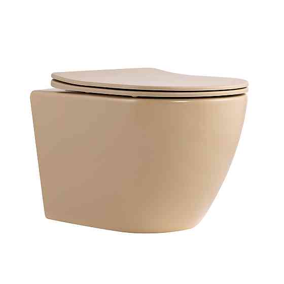 Унітаз підвісний Robin Ultra Quiet 490×365×325 мм Beige, із сидінням Slim Duroplast / Soft-close / Quick Release QT13332381ASSB Київ