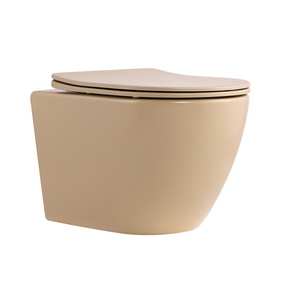 Унітаз підвісний Robin Ultra Quiet 490×365×325 мм Beige, із сидінням Slim Duroplast / Soft-close / Quick Release QT13332381ASSB Київ - фото 1